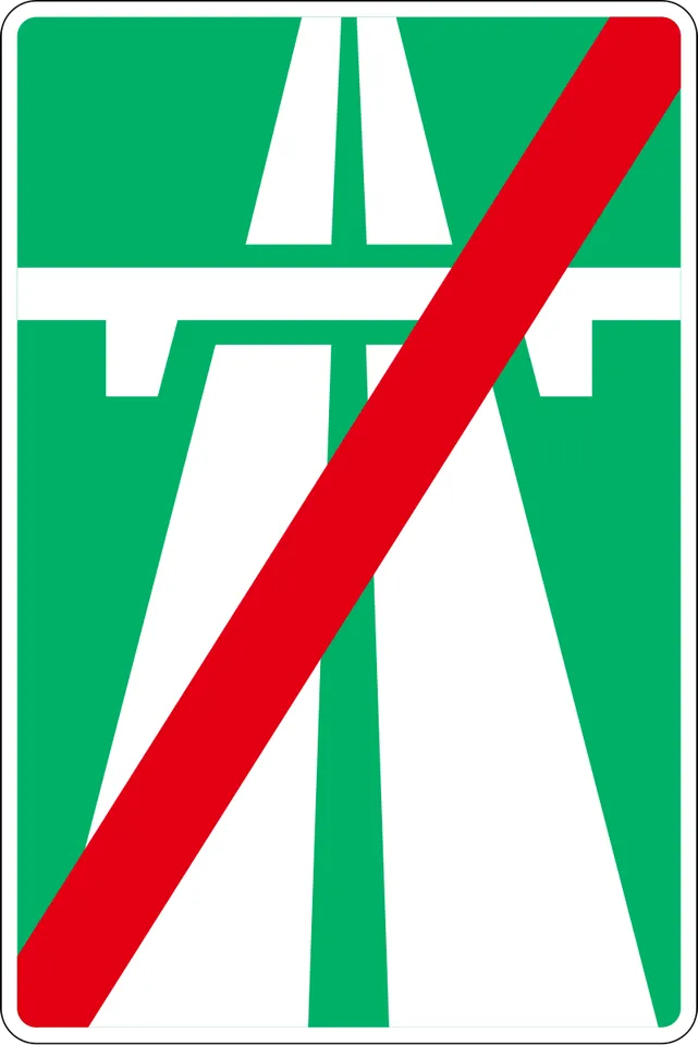 Конец автомагистрали - Знак 5.2
